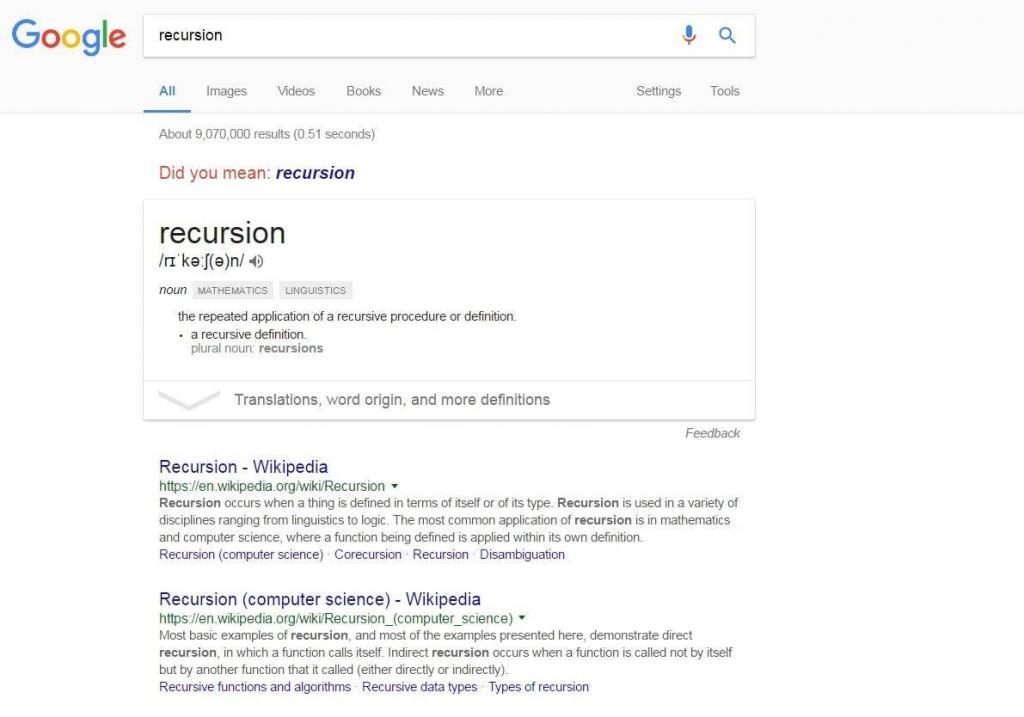 recursion easter egg