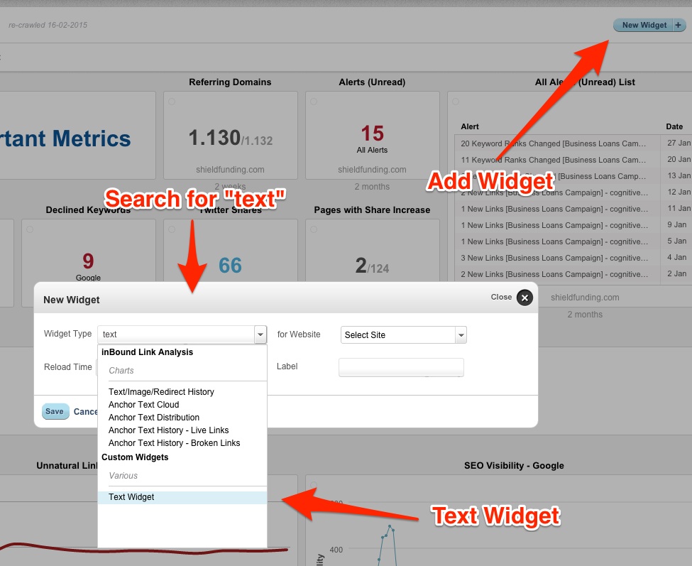 Text Widget cogntiveSEO