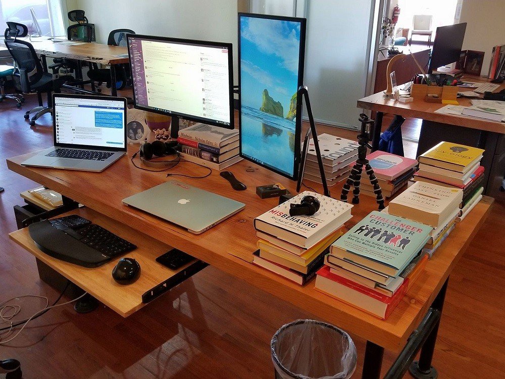 Aaron Orendorff's work desk