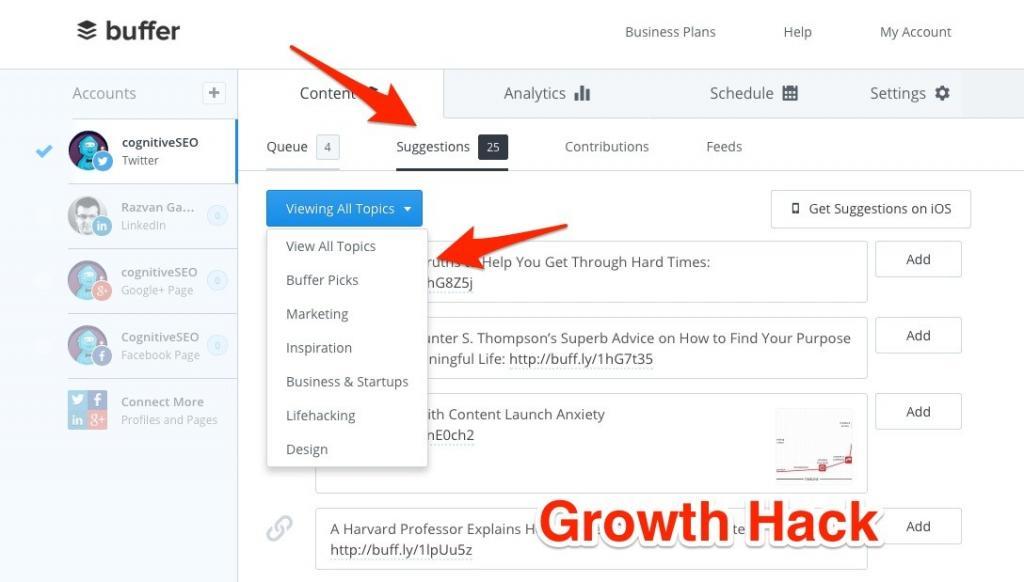 Bufferapp Growth Hack