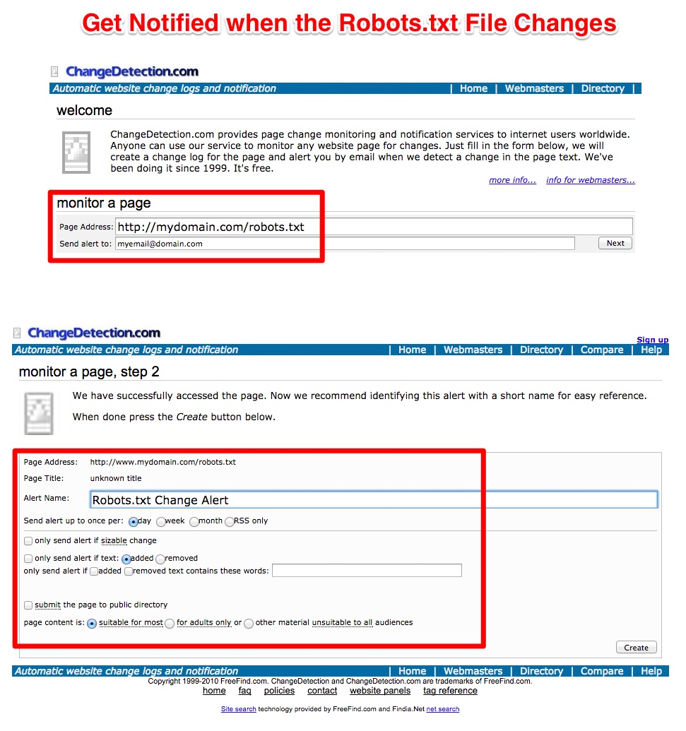 Change Detection Notifications