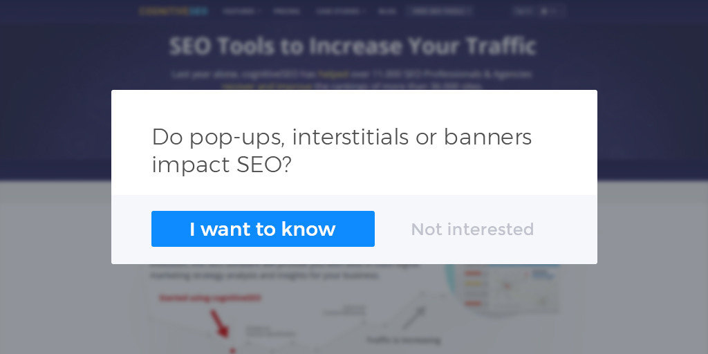 Do popups interstitials or banners impact seo