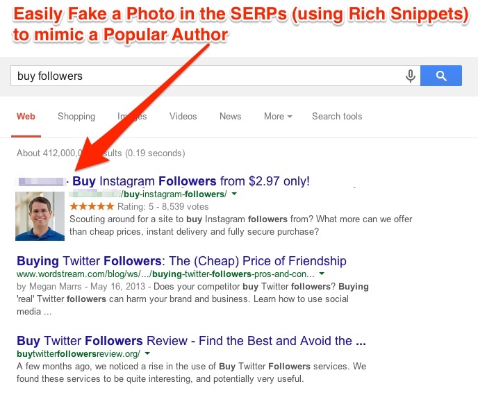 Easily Fake a Author Profile Photo in the SERPs