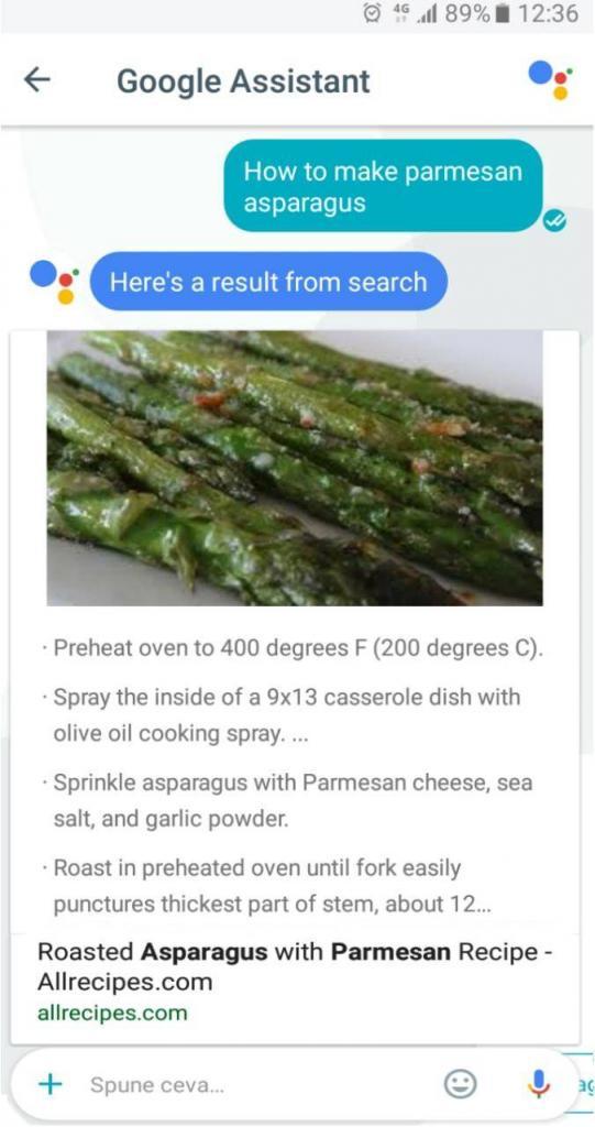 Google Assistant results