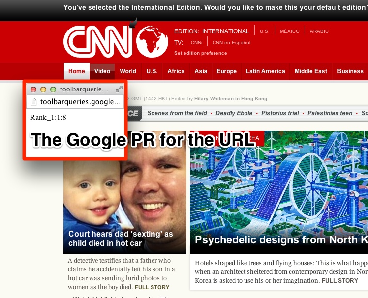 Google PR Bookmarklet