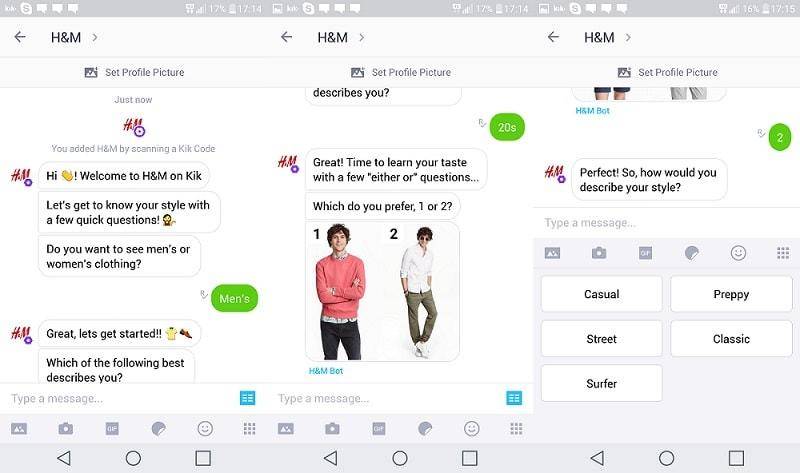 h&m chatbot