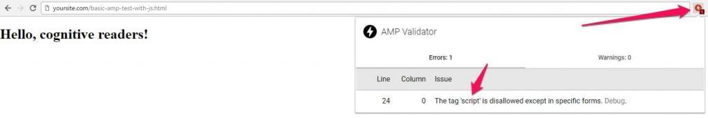 Invalid AMP