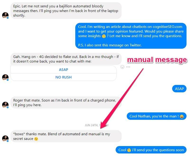 Nathan Hague  Messenger Chatbot