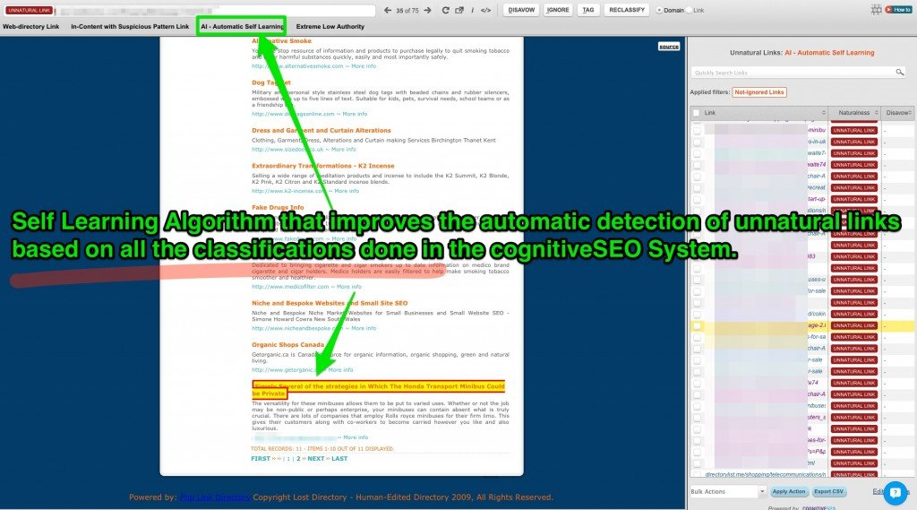 Self Learning Algorithm - Unnatural Link Detection Tool