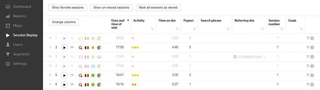 Yandex Metrica free heatmap tool