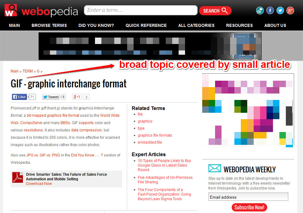 Webopedia Site analysis