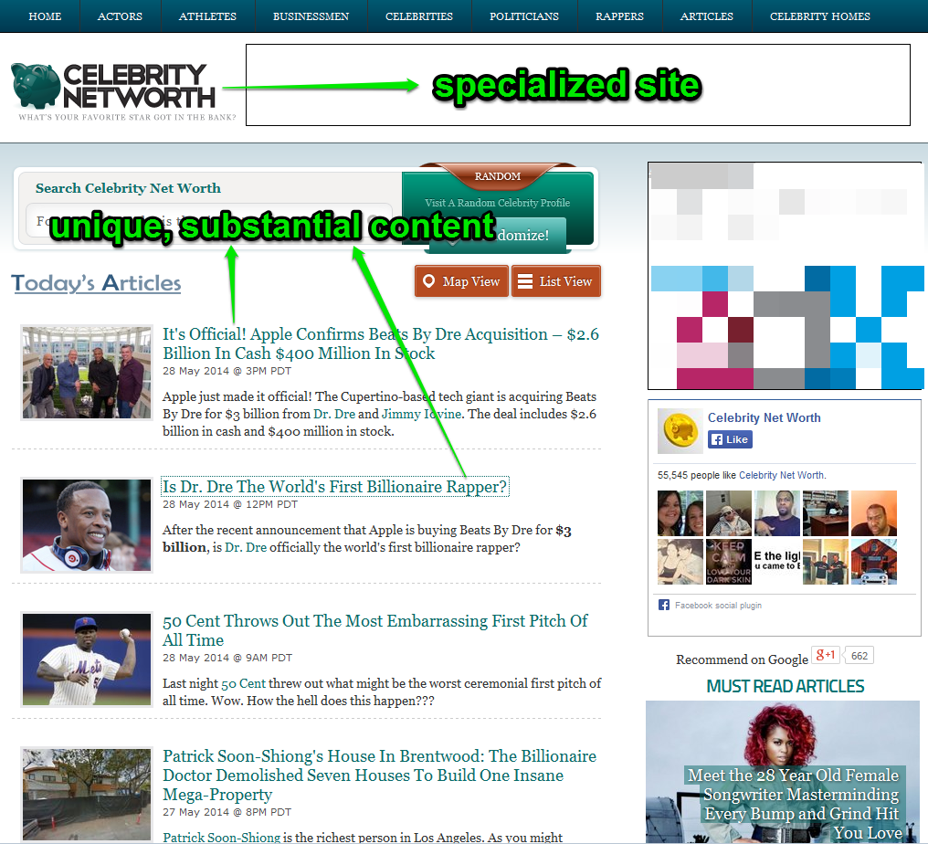 Celebrity Networth Site Analysis
