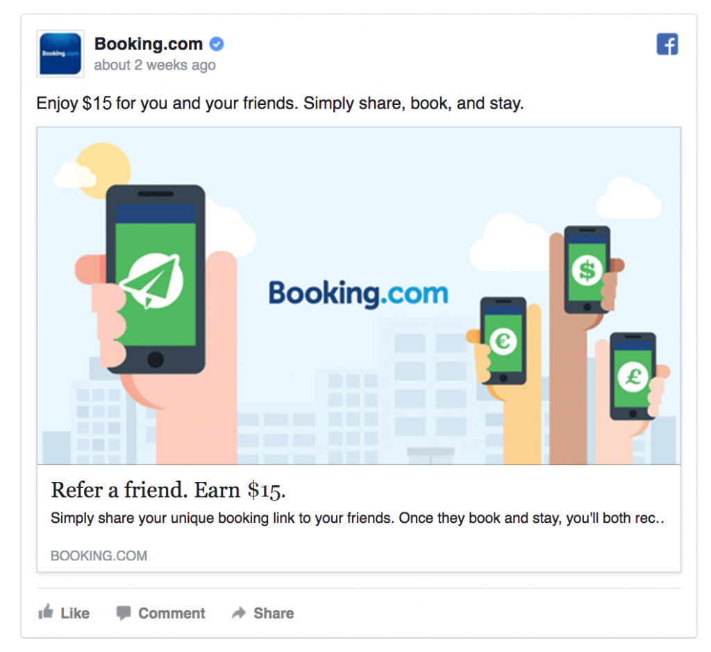 Booking referral program