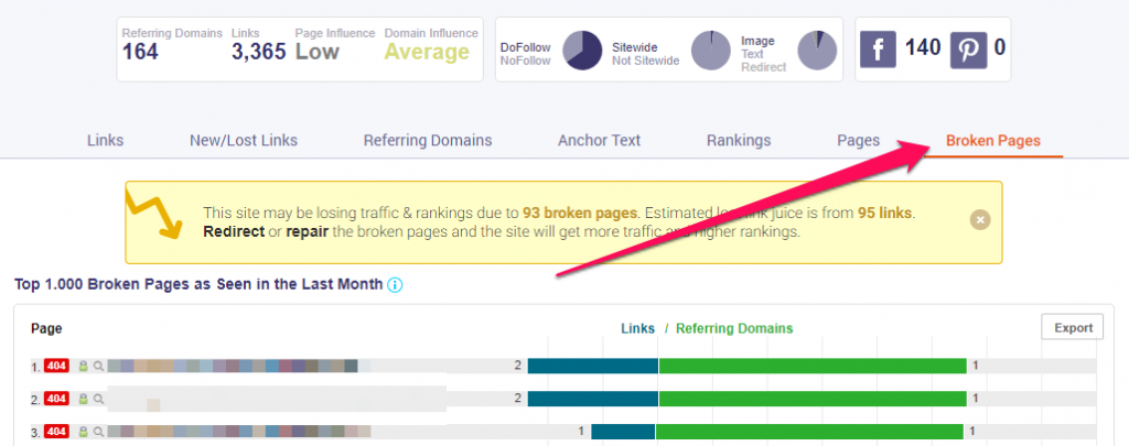 how to find broken pages on your site