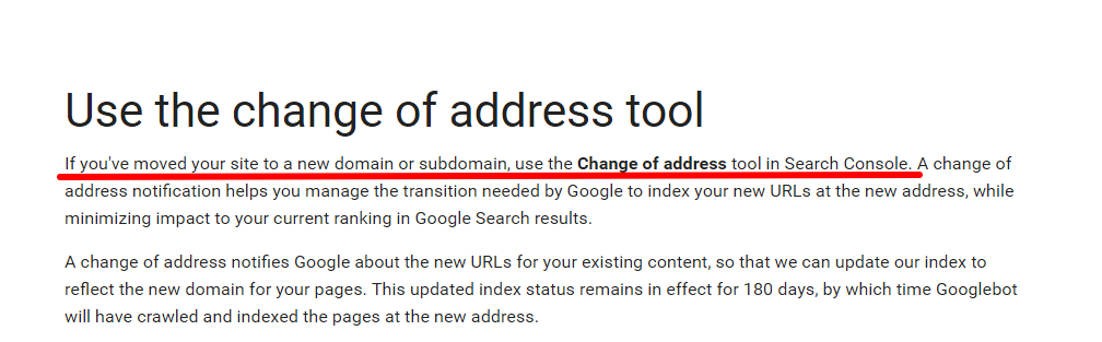 change of address tool Google