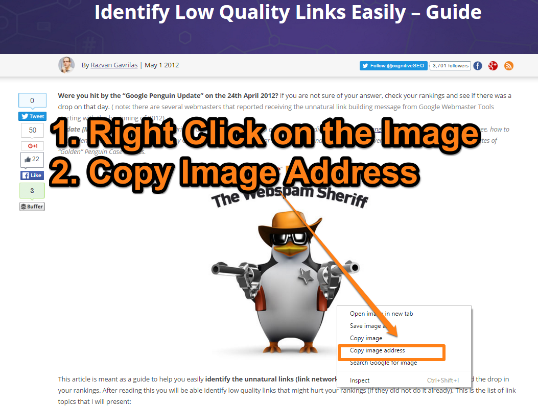 cognitiveSEO Blog - Panda Sheriff Image Copy Image Address