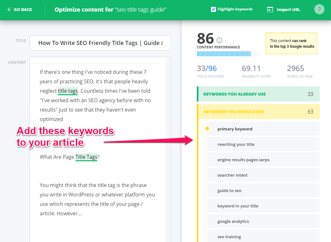 Content Optimization Tool