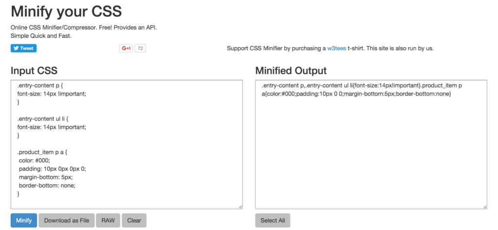 css minifier
