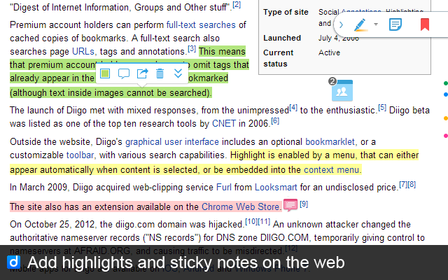 Diigo Web Collector Extension