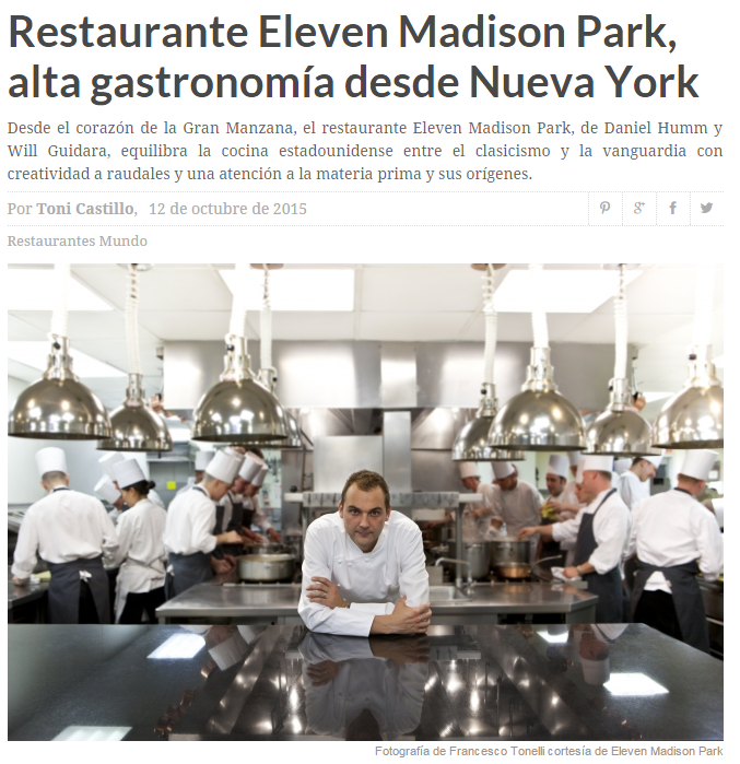 Eleven Madison Park Spanish Mention