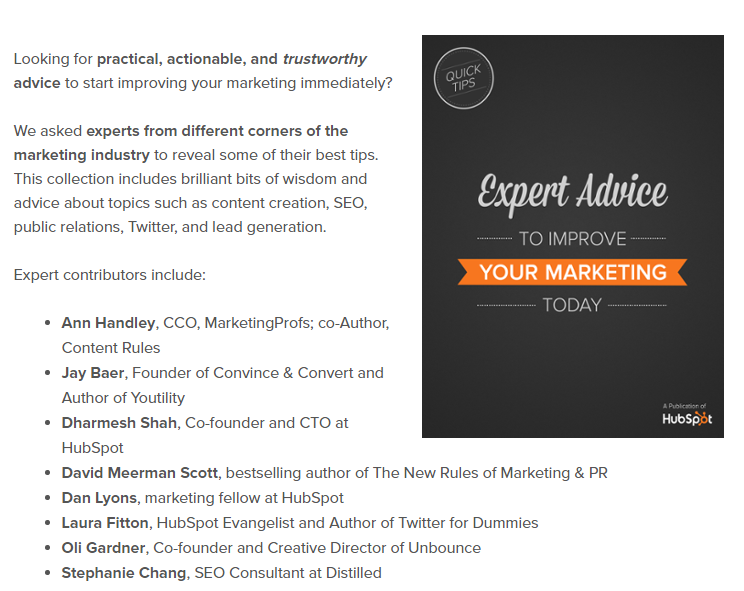 Expert Advice Ebook