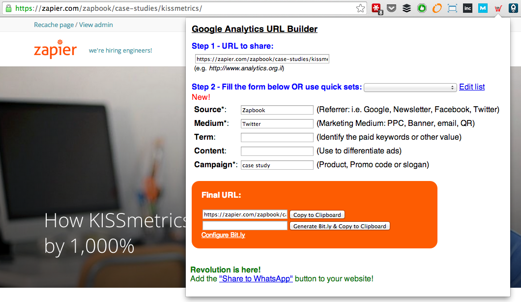 Google Analytics URL Builder