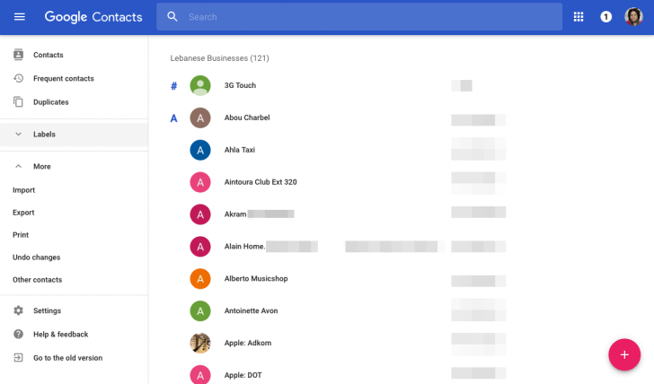 Google contacts