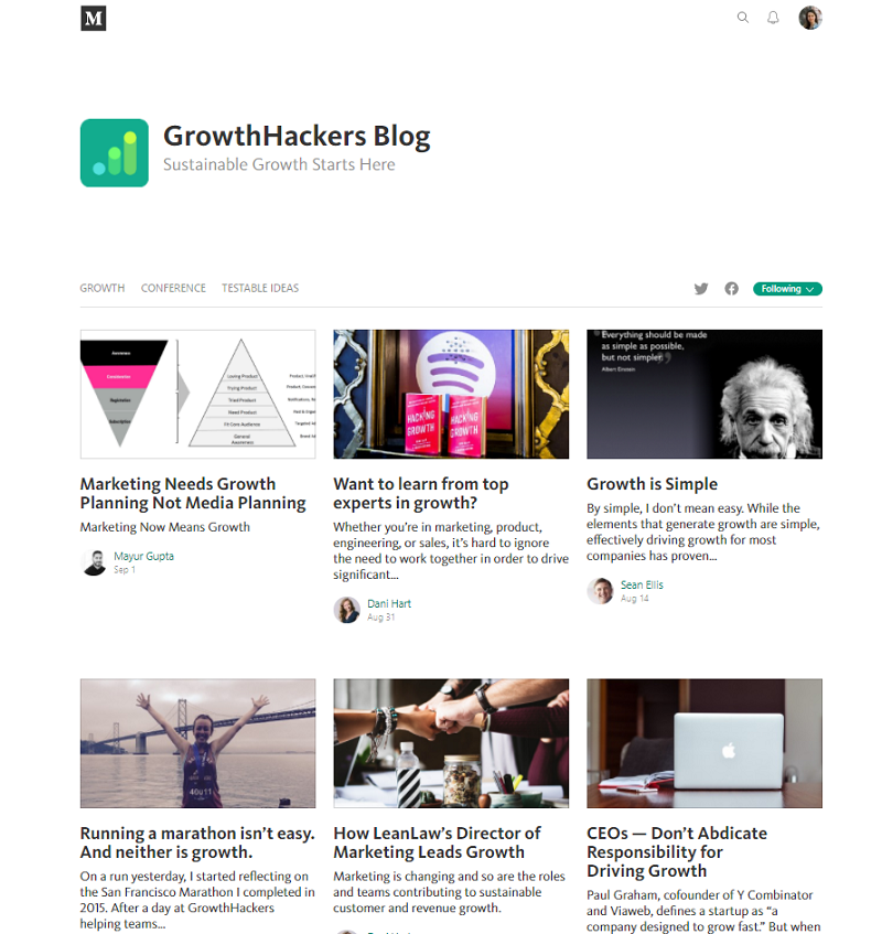 GrowthHackers blog