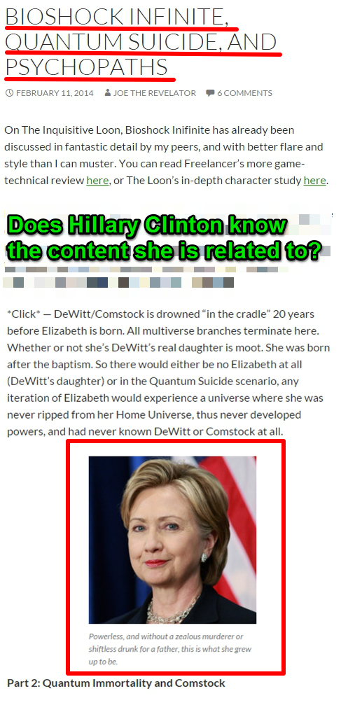 Hillary Clinton on Unrelated Blog