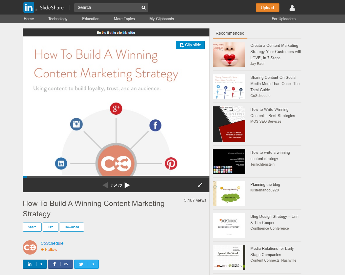 How To Develop A Winning Social Media Content Strategy - Slideshare