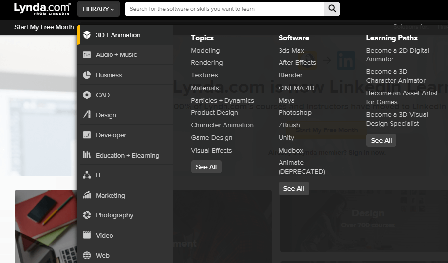 Lynda categories