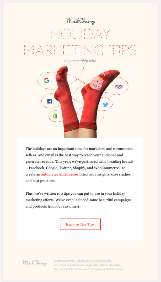 MailChimp newsletter