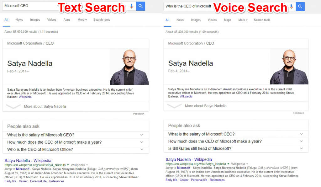 microsoft text versus voice