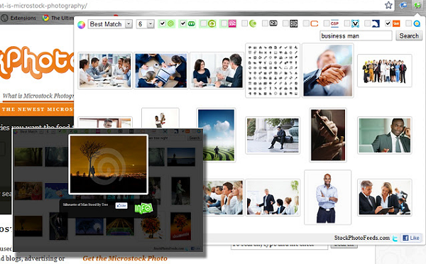 Microstock Photo Power Search Extensiom