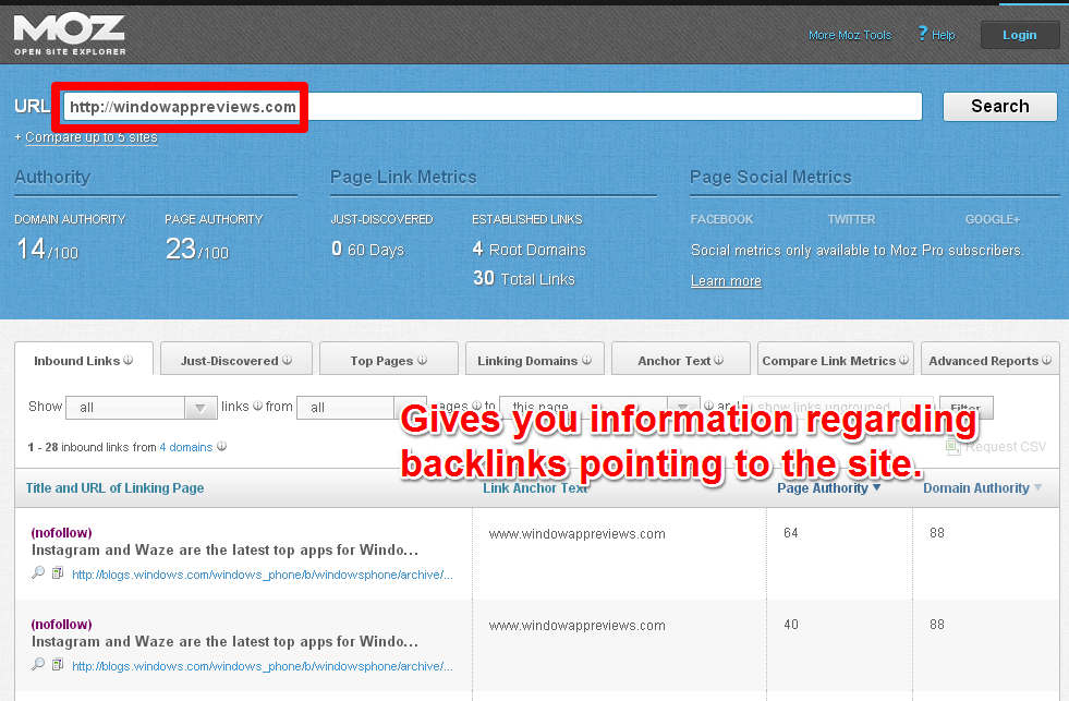 More Backlinks - MOZ