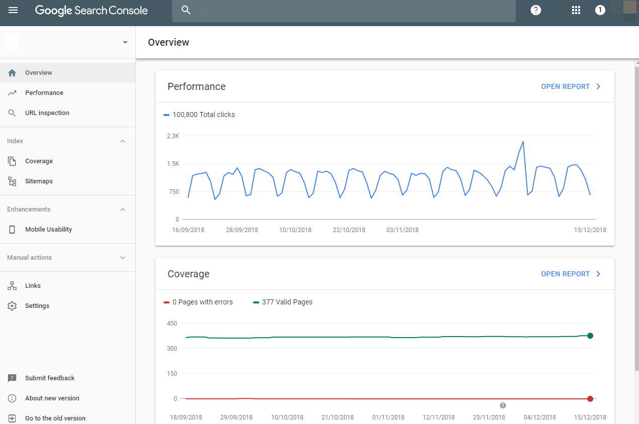 New Google Search Console