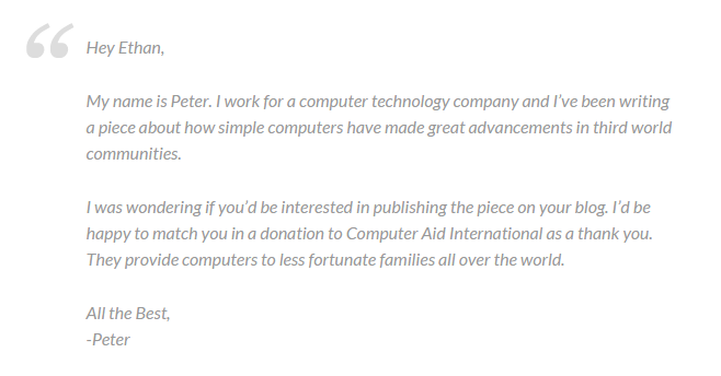 Peter Attia - Outreach Example 2