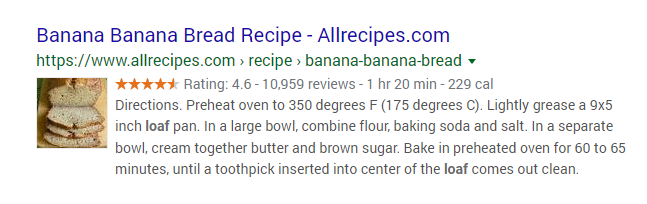 Recipe Rich Snippet SEO