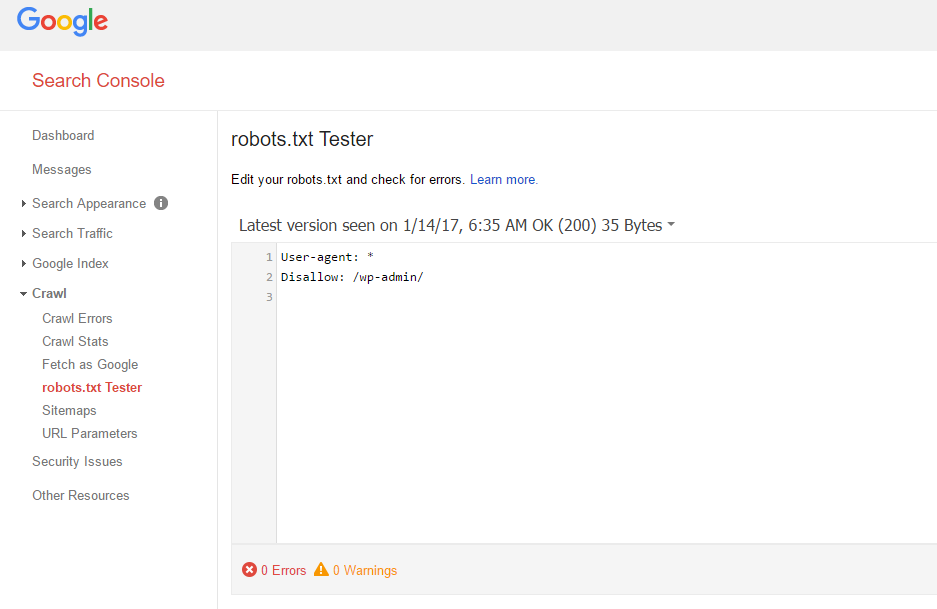 robots.txt Tester