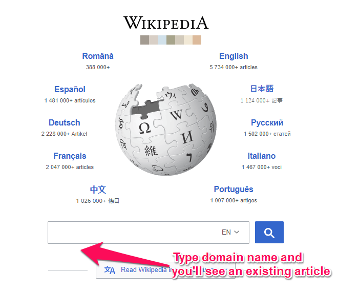 Search on Wikipedia