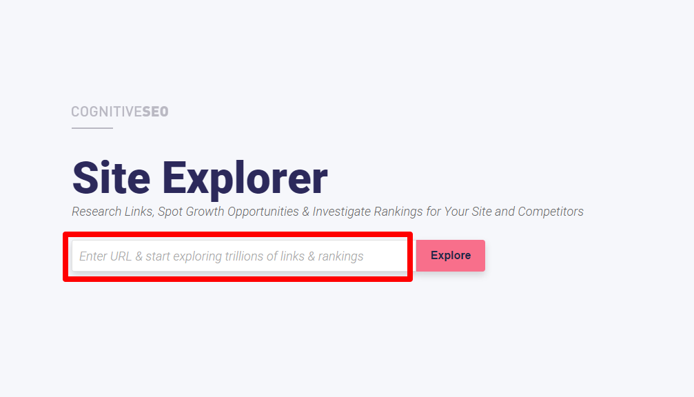 Site Explorer Main Page