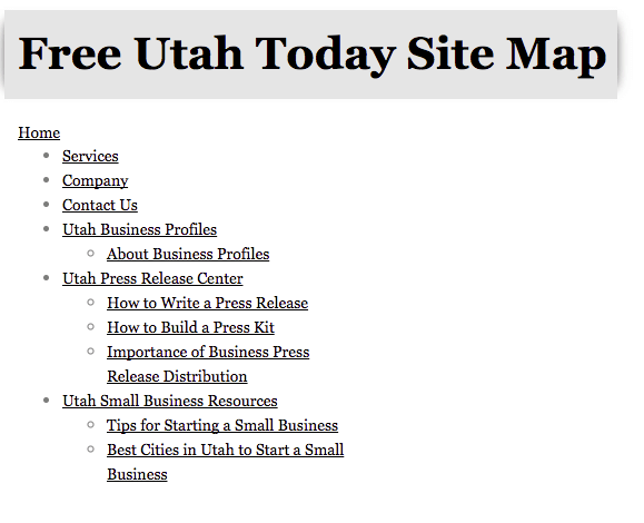 Sitemap example