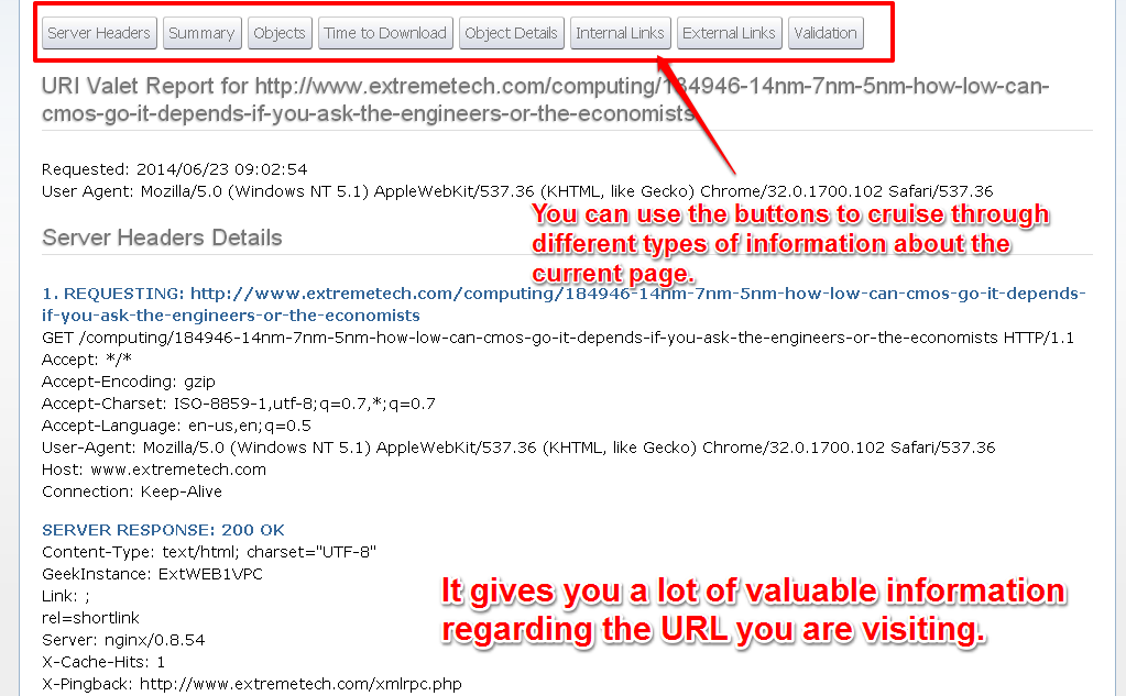 Check Server Headers And Test Page Load Times