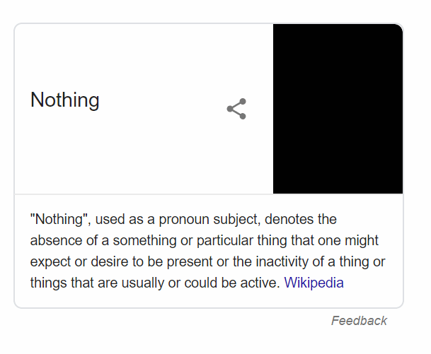 What is nothing