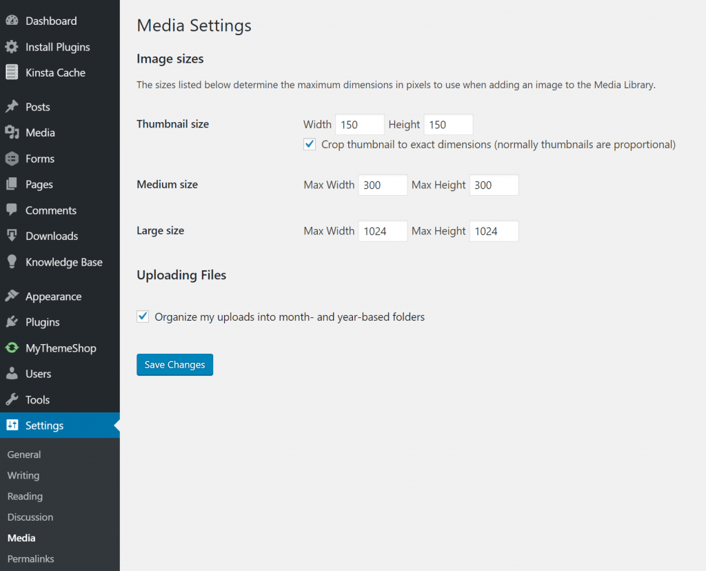 wordpress-media-settings