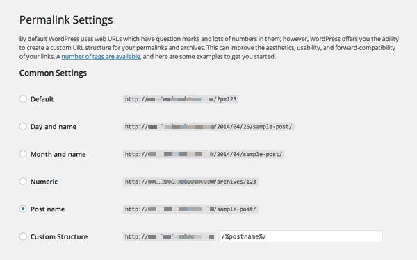 wordpress-permalink-settings