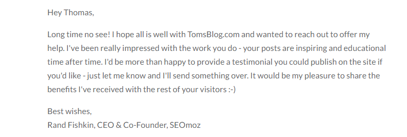 Write Testimonials for Popular Products in Your Niche for Authority Links & Exposure