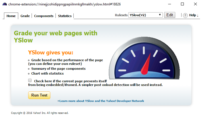 YSlow Extension